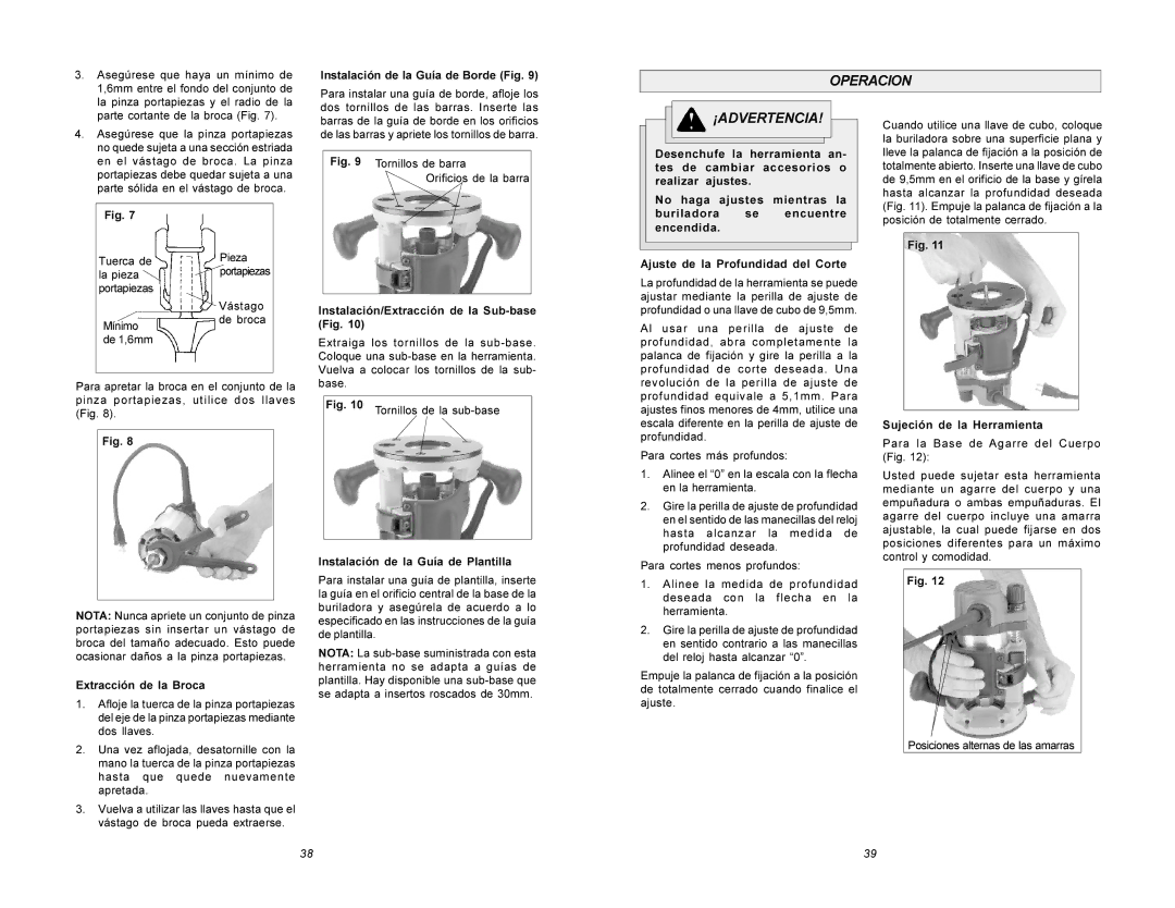 Milwaukee 5615 manual Operacion 