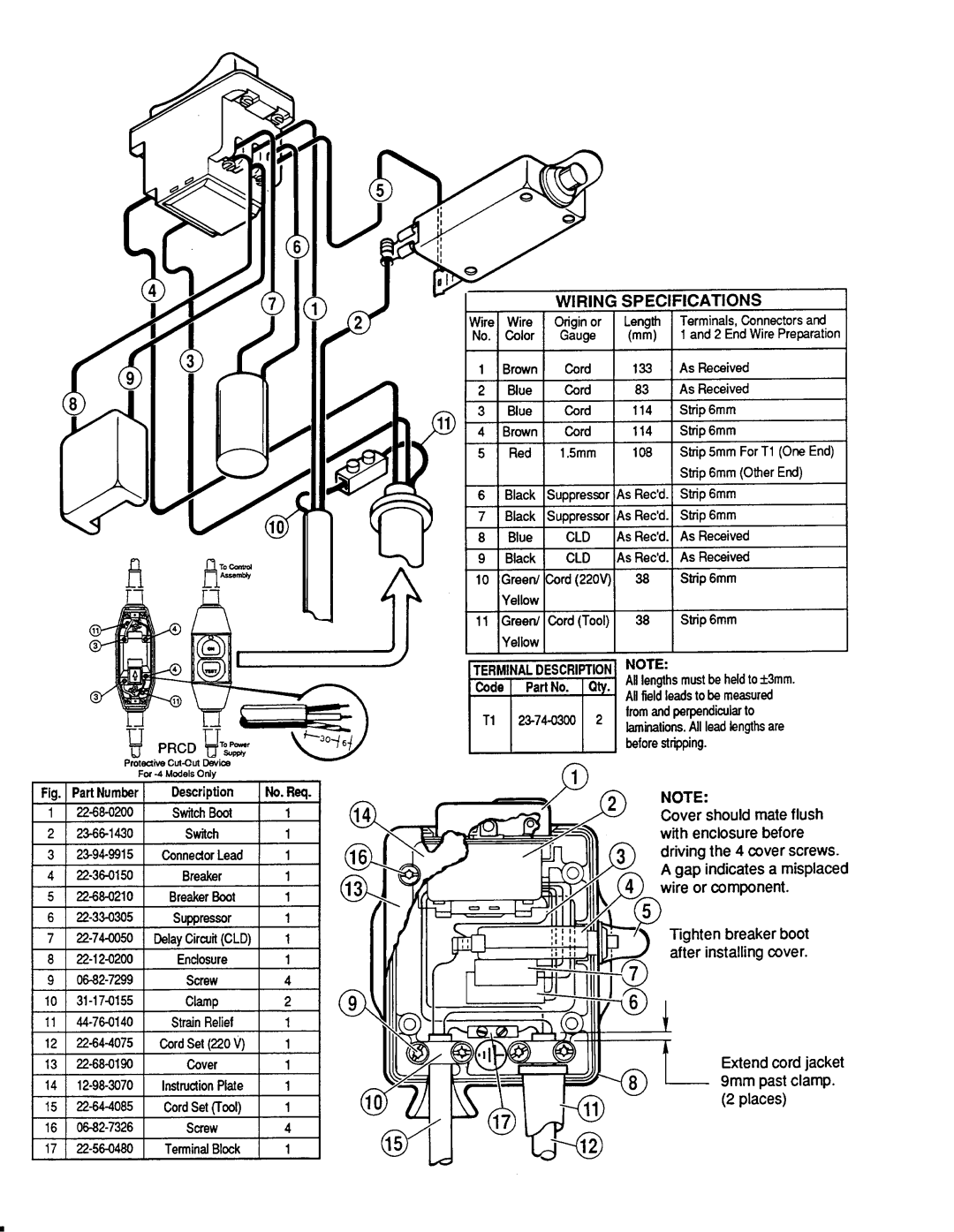 Milwaukee 58-03-0020 manual 22-68-0200, Fig. Part Number Description 