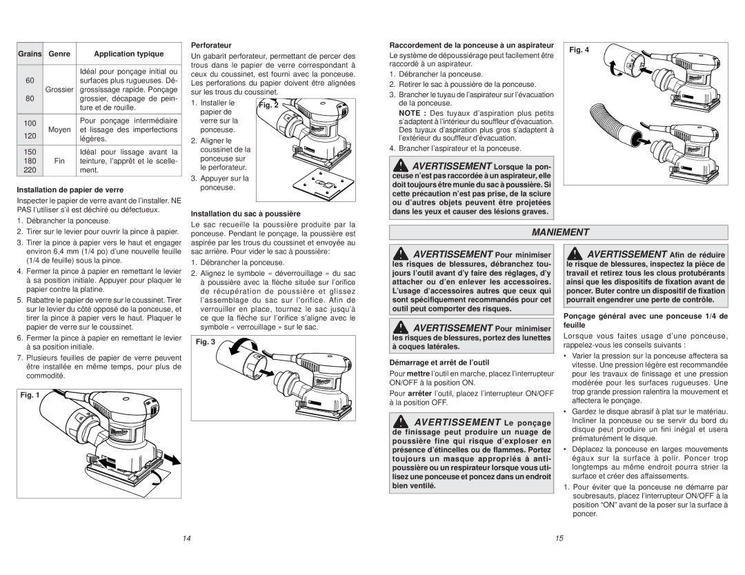 Milwaukee 6020-21 manual Maniement 