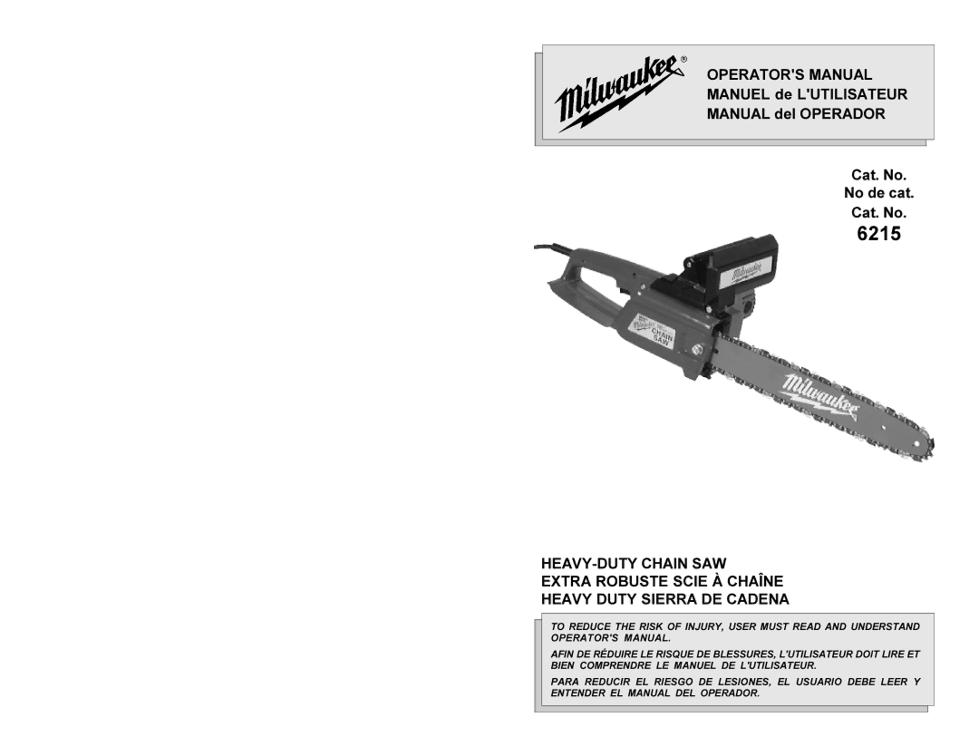 Milwaukee 6215 manual 