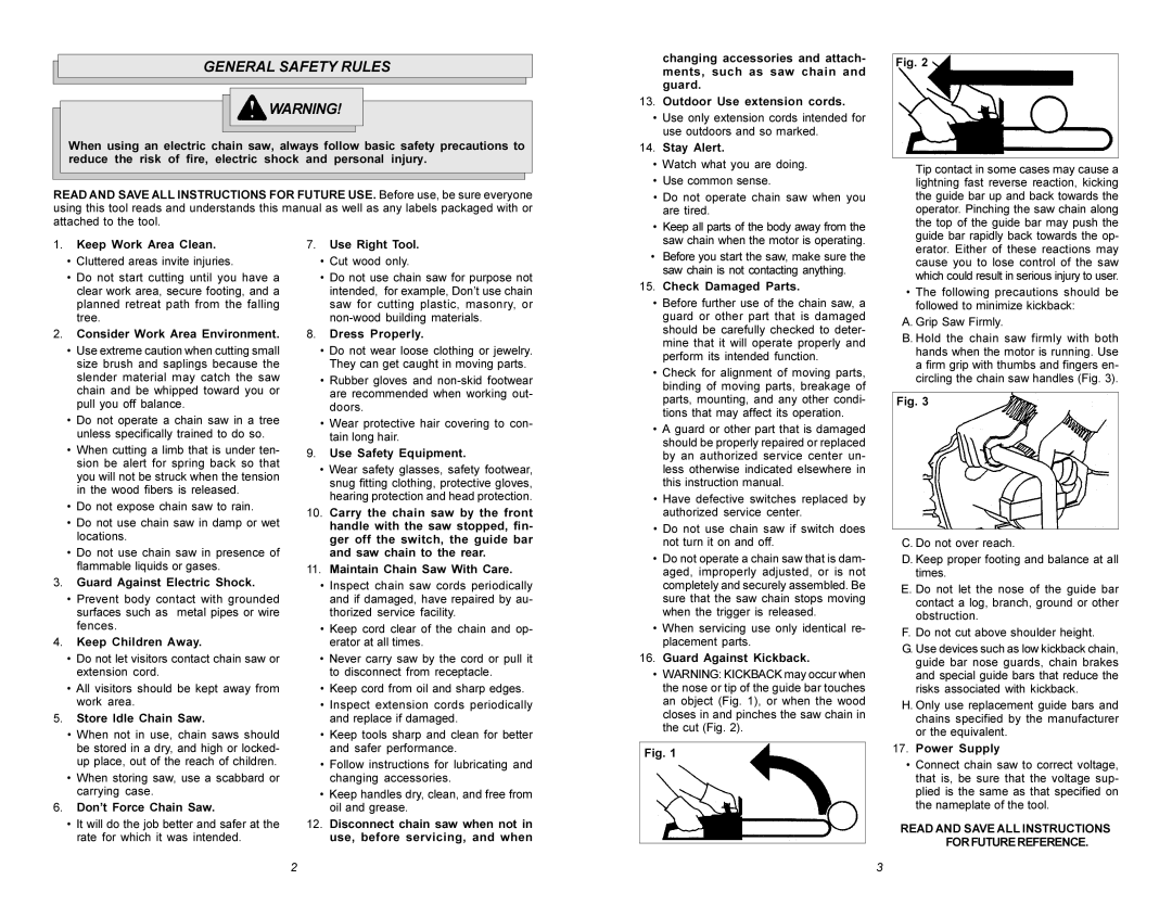 Milwaukee 6215 manual General Safety Rules 