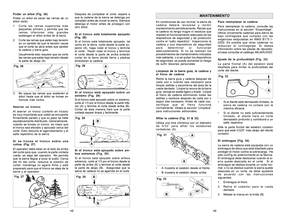 Milwaukee 6215 manual Mantenimiento 