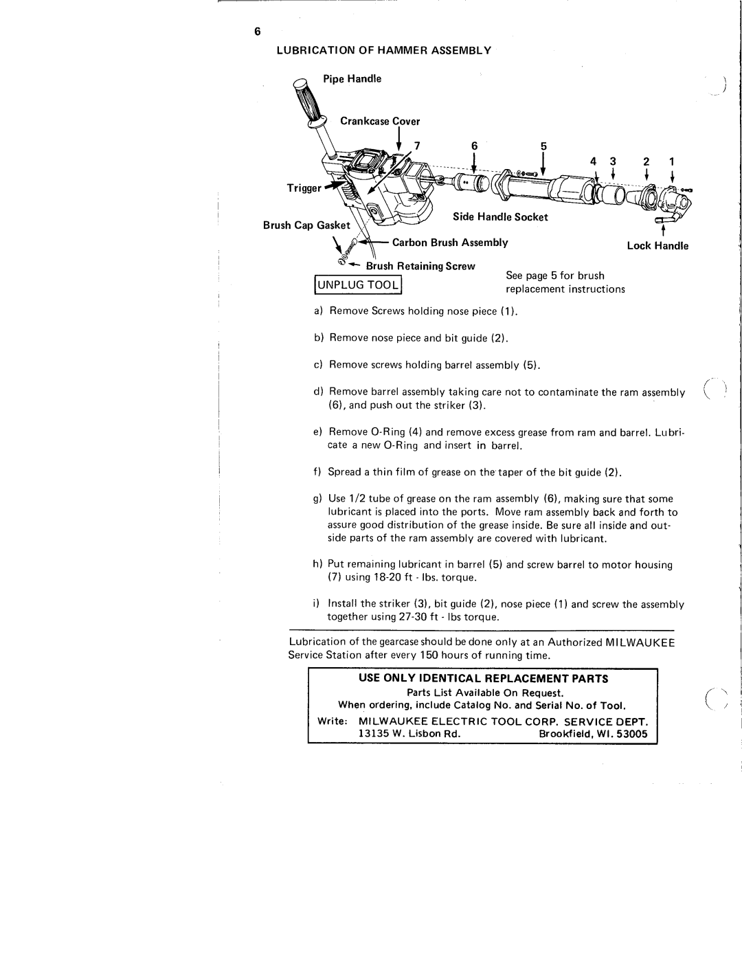 Milwaukee Cat. No. 5332 manual 