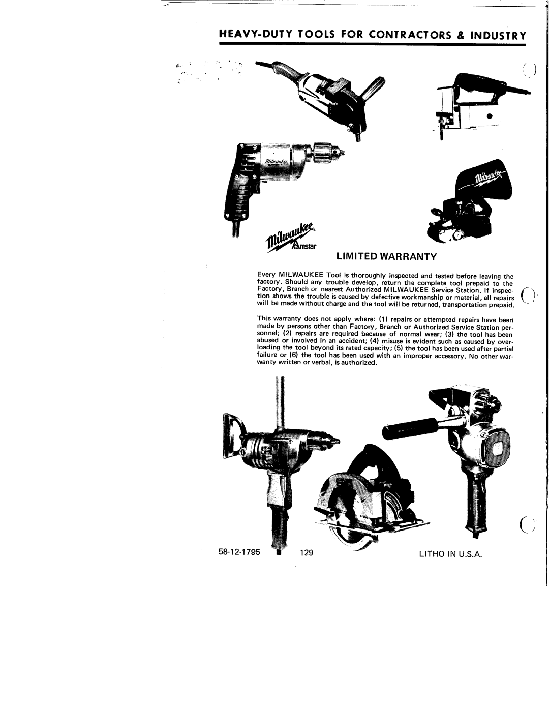 Milwaukee Cat. No. 5332 manual 