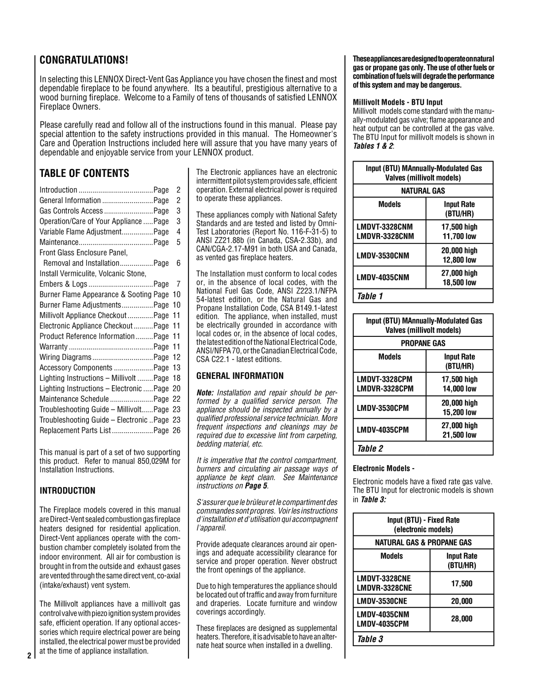 Milwaukee LMDVT-3328CNM manual Table of Contents 