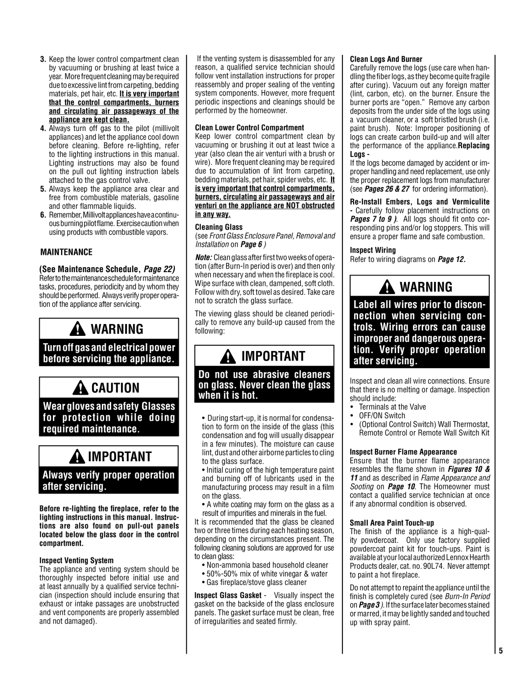 Milwaukee LMDVT-3328CNM manual See Maintenance Schedule 