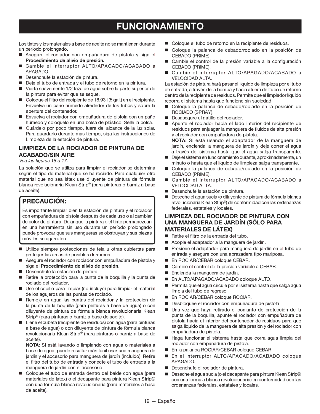 Milwaukee M4910-20 manuel dutilisation Precaución, Vea las figuras 16 a 