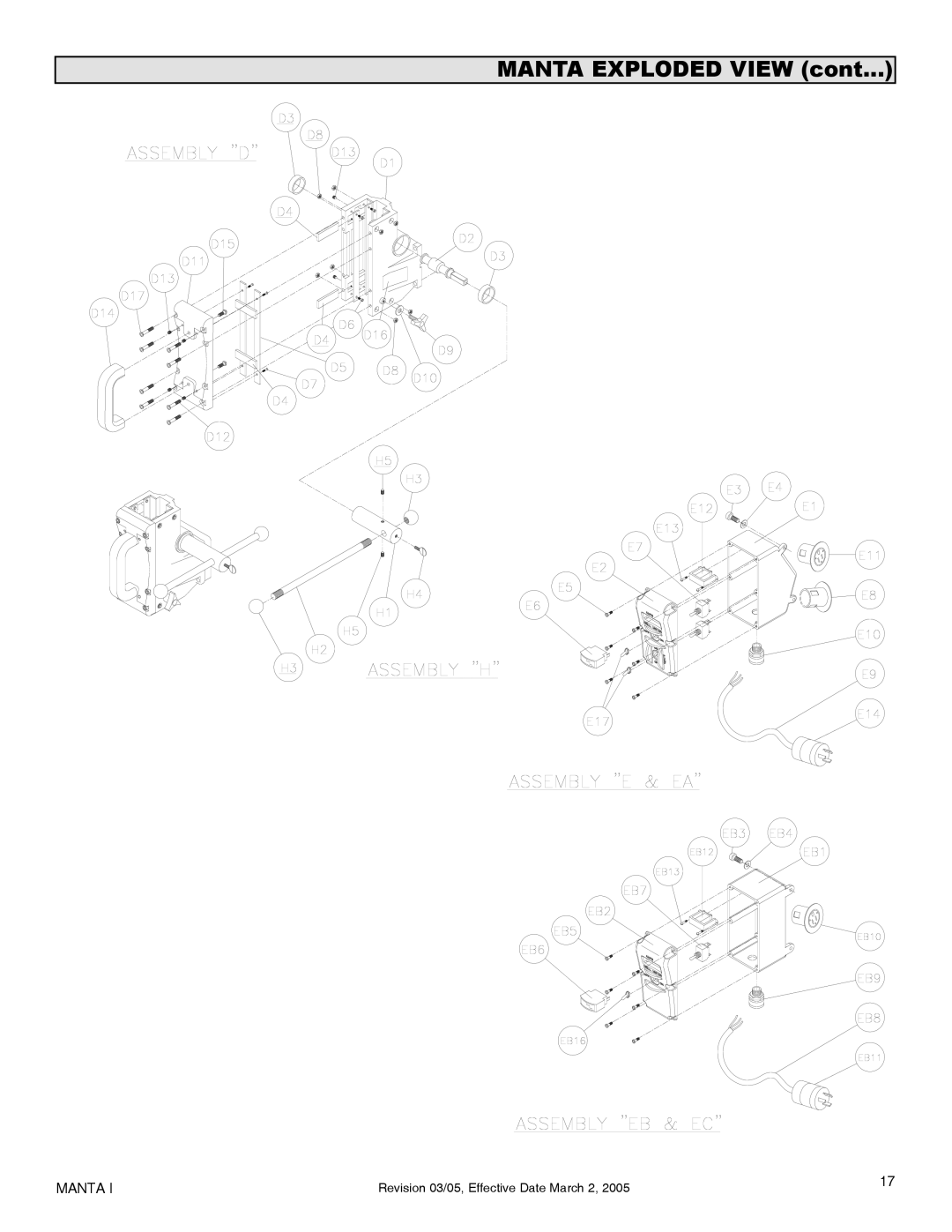 Milwaukee MK-Manta I owner manual Manta Exploded View 