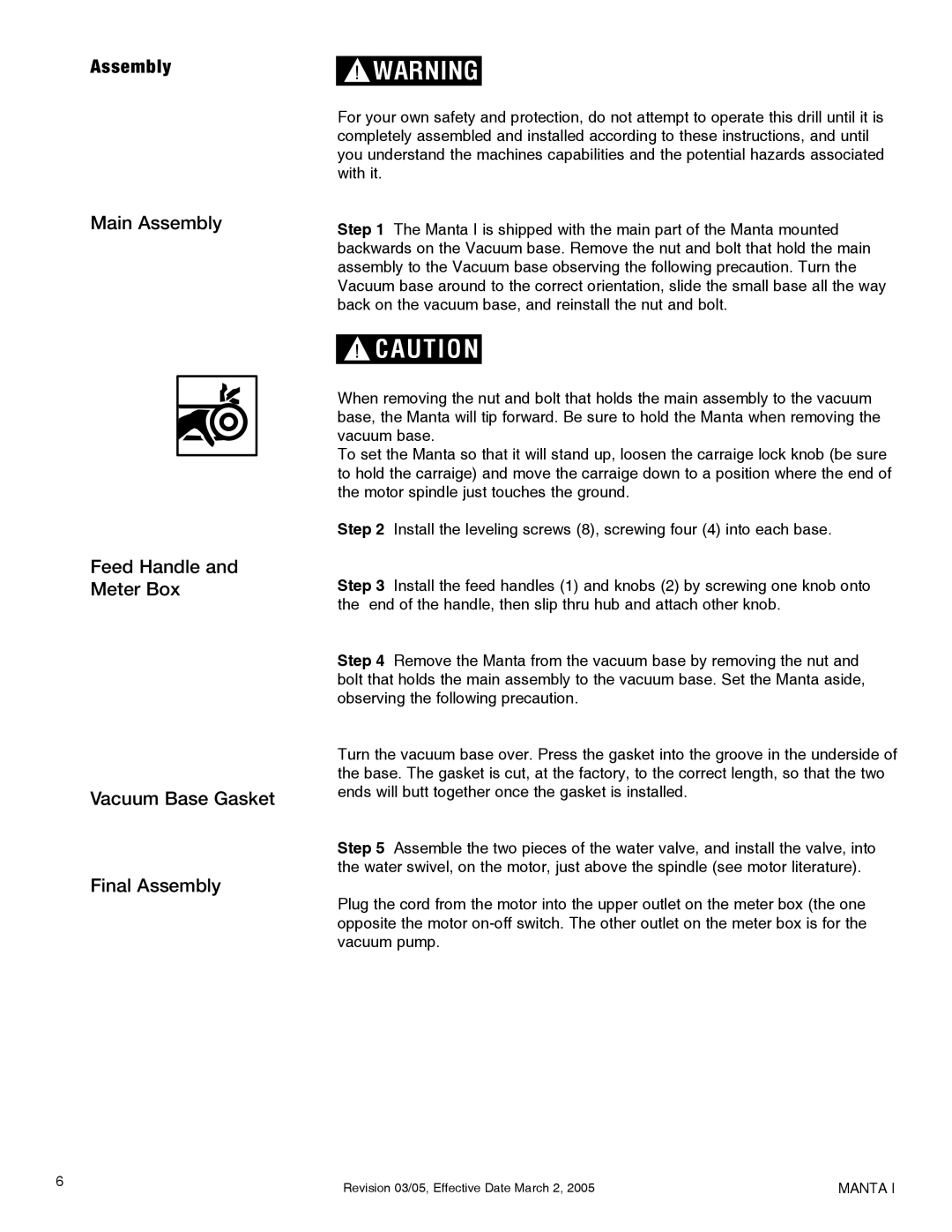 Milwaukee MK-Manta I owner manual Assembly 