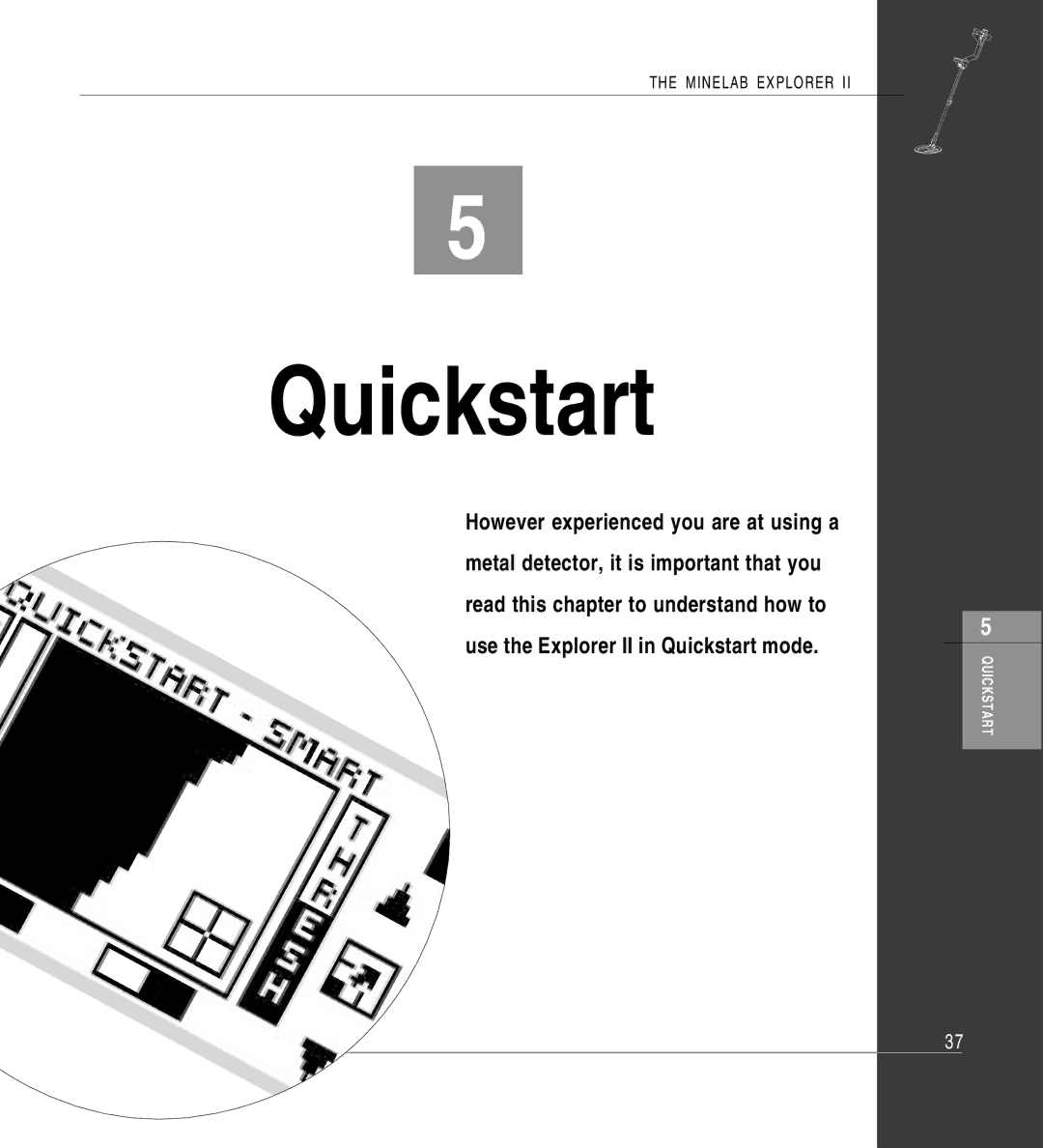 Minelab II quick start Quickstart 