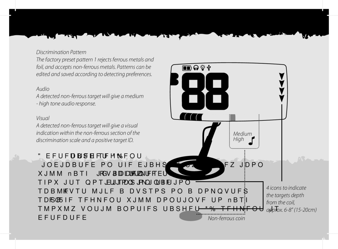 Minelab x-terra manual Discrimination Pattern, Medium High, Non-ferrous coin 