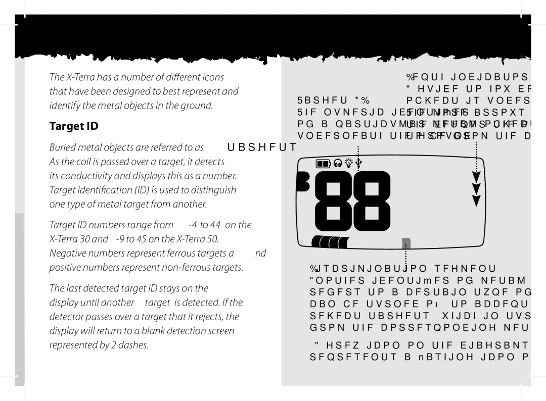 Minelab x-terra manual Target ID, Numeric identiﬁer 