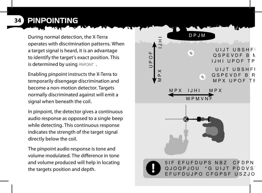 Minelab x-terra manual High This target will, Low 