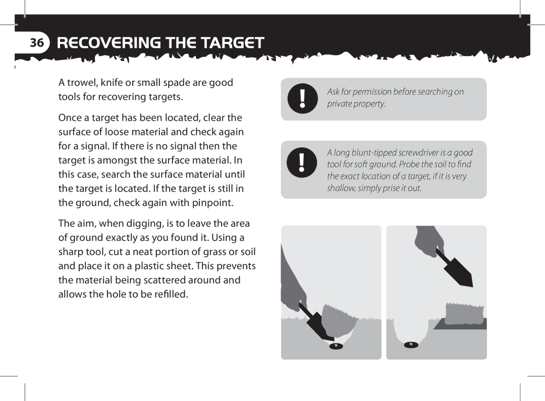 Minelab x-terra manual Ask for permission before searching on private property 