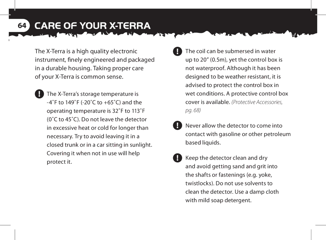 Minelab x-terra manual Your X-Terra is common sense 