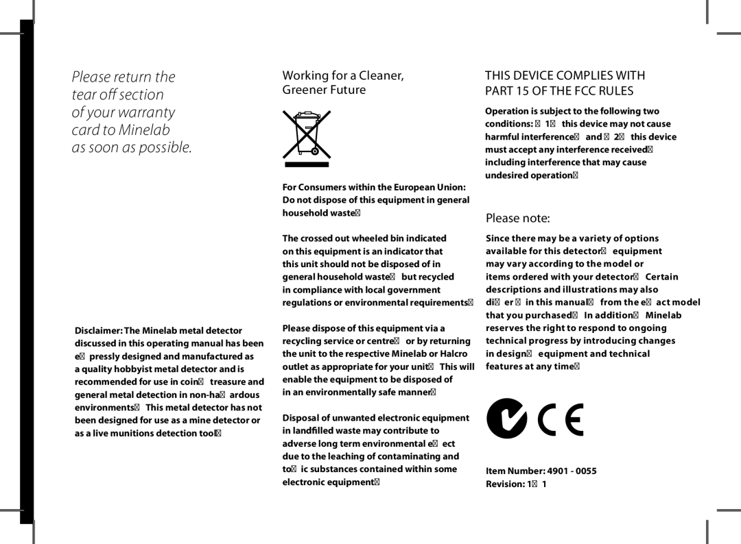 Minelab x-terra manual Working for a Cleaner Greener Future 