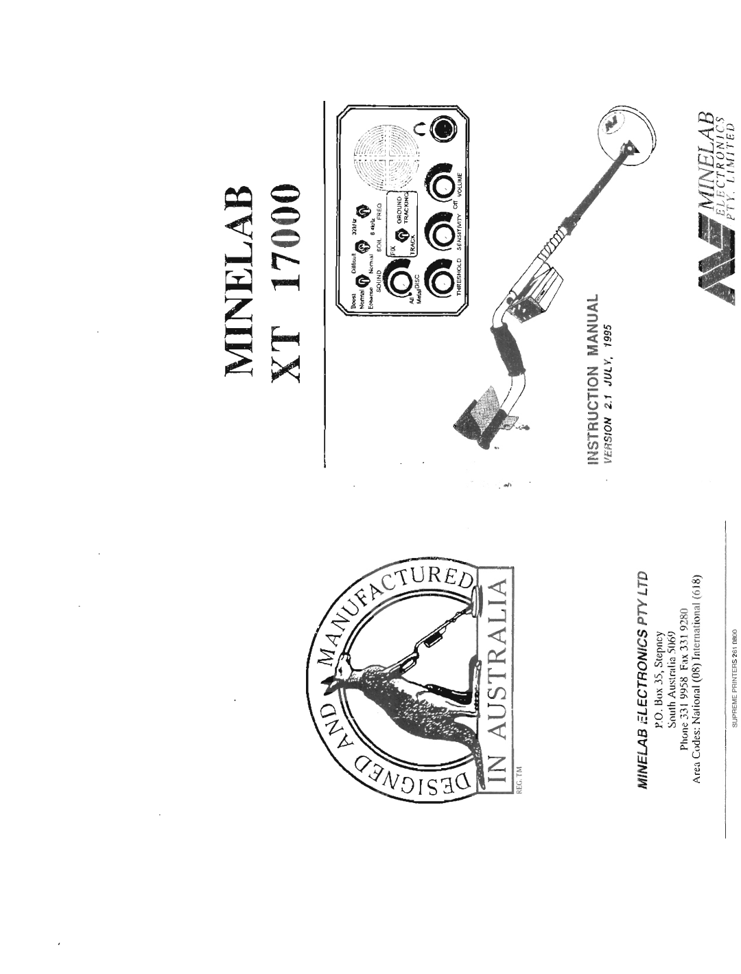 Minelab XT 17000 manual 