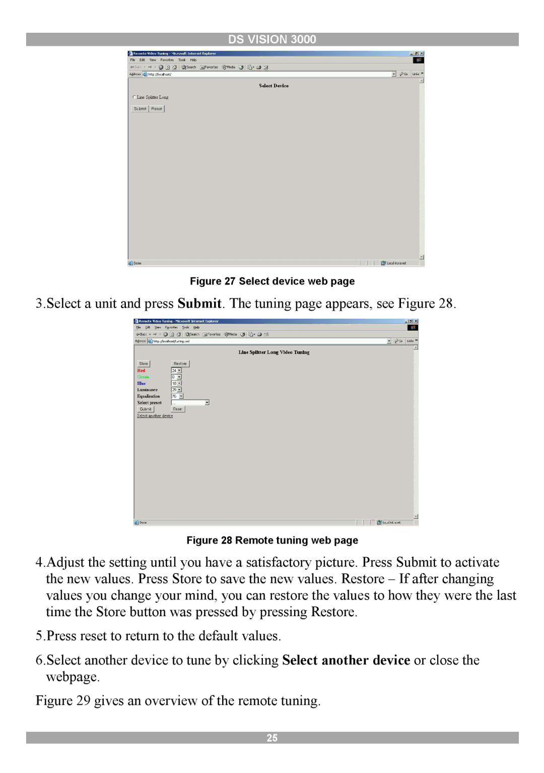 Minicom Advanced Systems 3000 manual Gives an overview of the remote tuning 