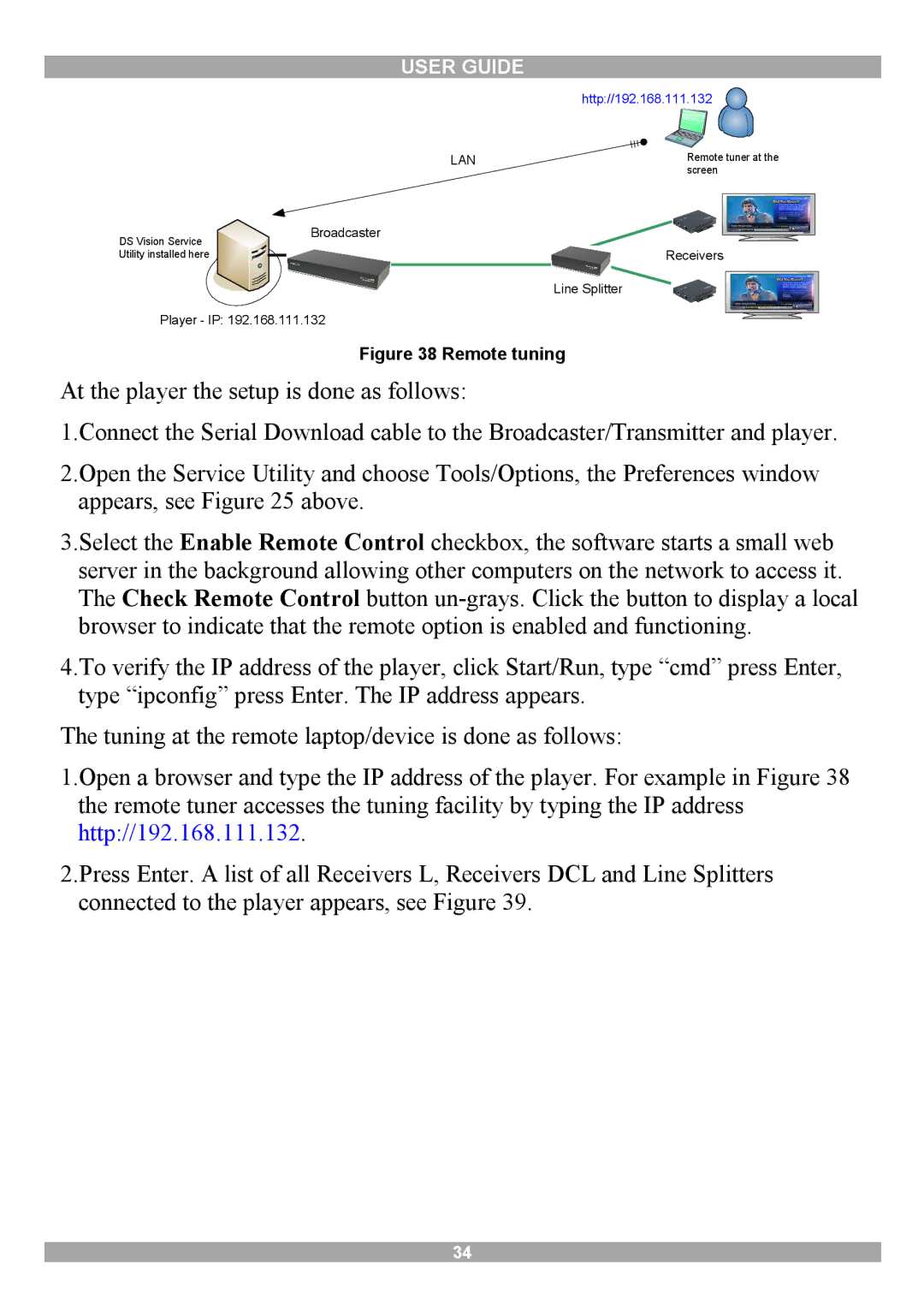 Minicom Advanced Systems 3000 manual Remote tuning 