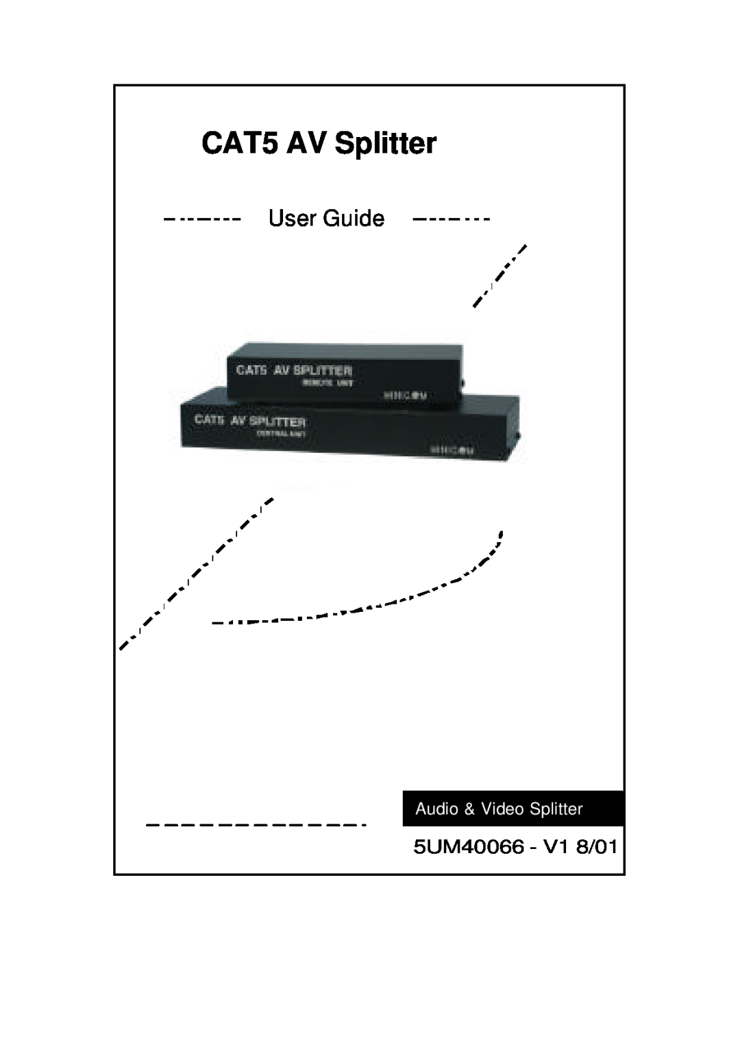 Minicom Advanced Systems 5UM40066 - V1 8/01 manual CAT5 AV Splitter, User Guide, Audio & Video Splitter 