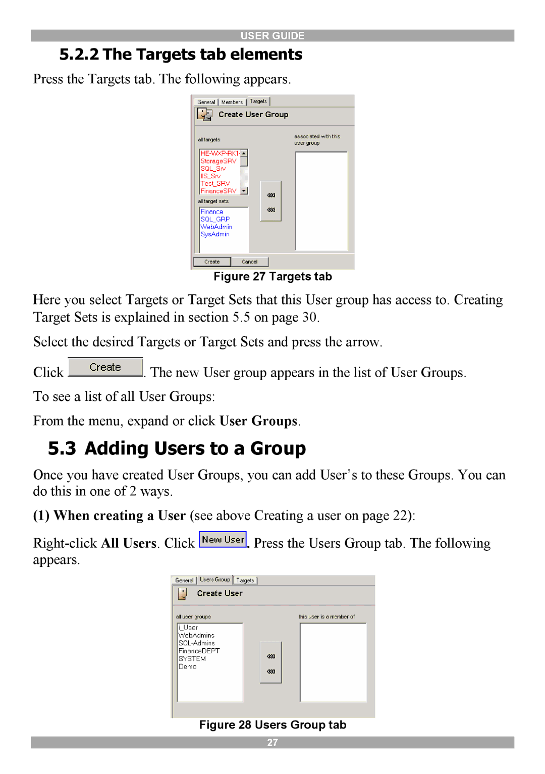 Minicom Advanced Systems 5UM70156 V1.1 12 manual Adding Users to a Group, Users Group tab 