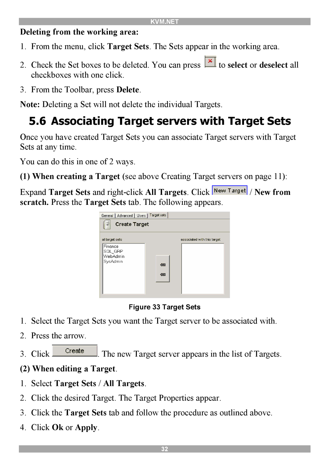 Minicom Advanced Systems 5UM70156 V1.1 12 manual Associating Target servers with Target Sets 