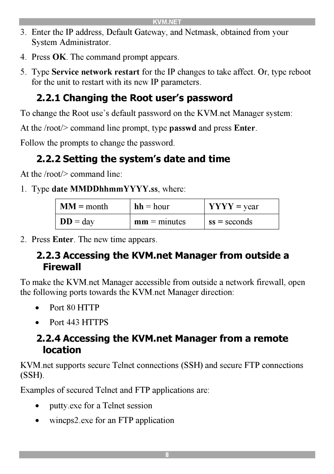 Minicom Advanced Systems 5UM70156 V1.1 12 manual Changing the Root user’s password, Setting the system’s date and time 