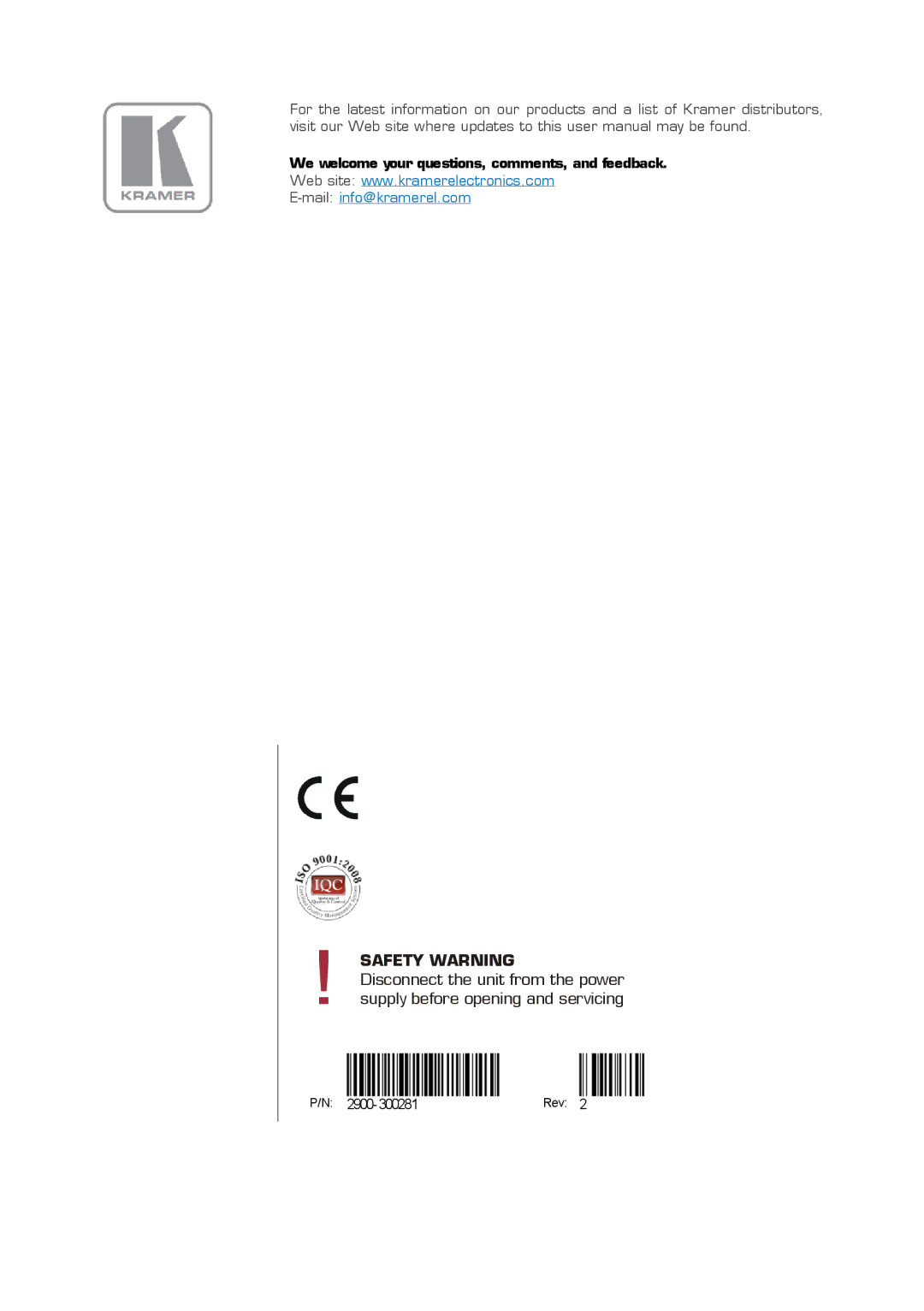 Minicom Advanced Systems AVDS user manual Safety Warning 