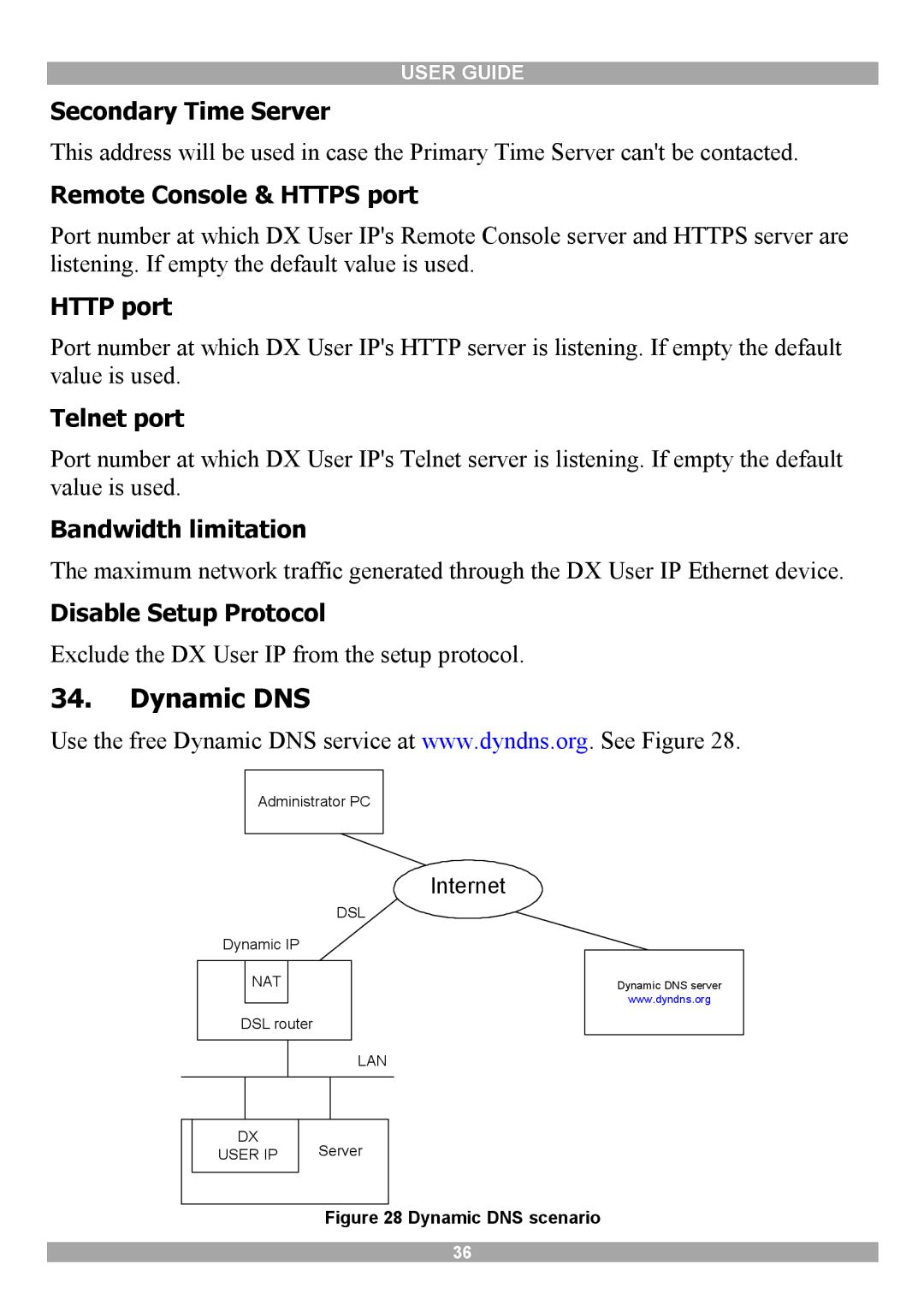 Minicom Advanced Systems DX User IP manual Dynamic DNS 