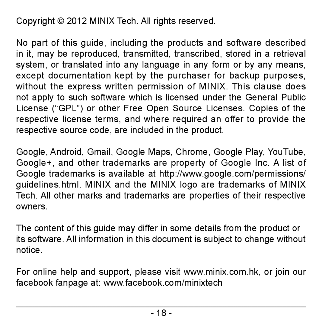 Minicom Advanced Systems NEO-G4-108A manual 