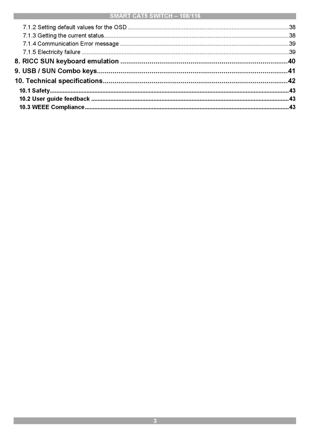 Minicom Advanced Systems Smart CAT5 manual Setting default values for the OSD 