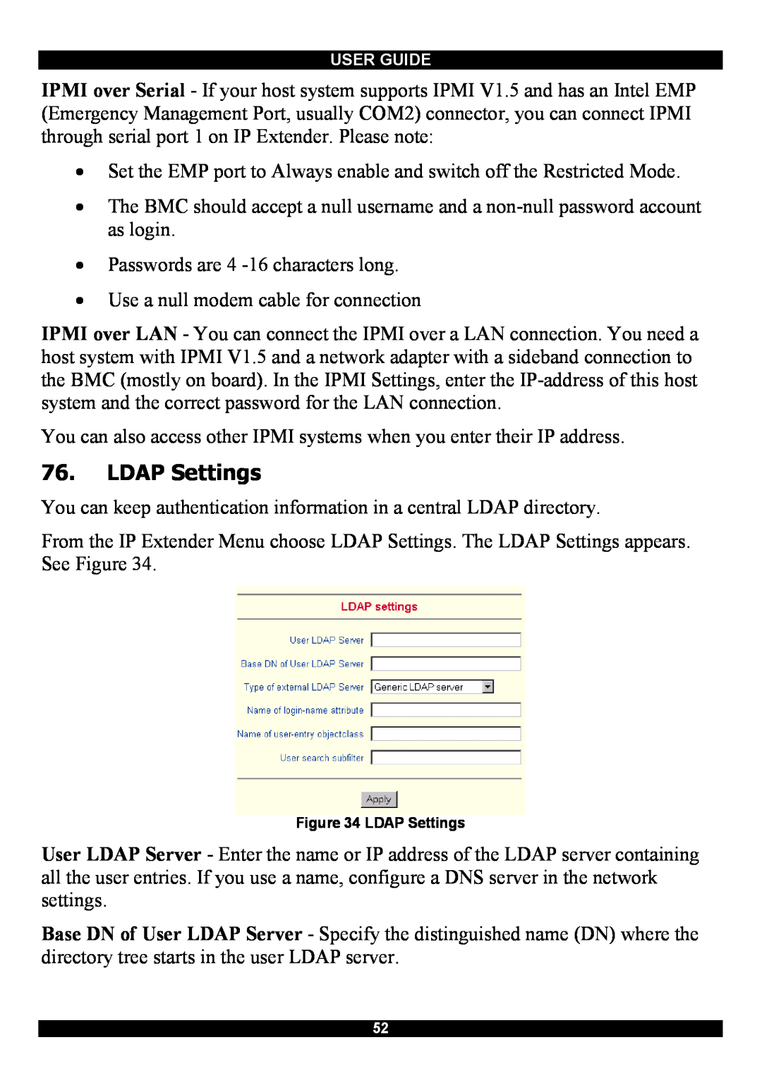 Minicom Advanced Systems Smart IP Extender manual LDAP Settings 