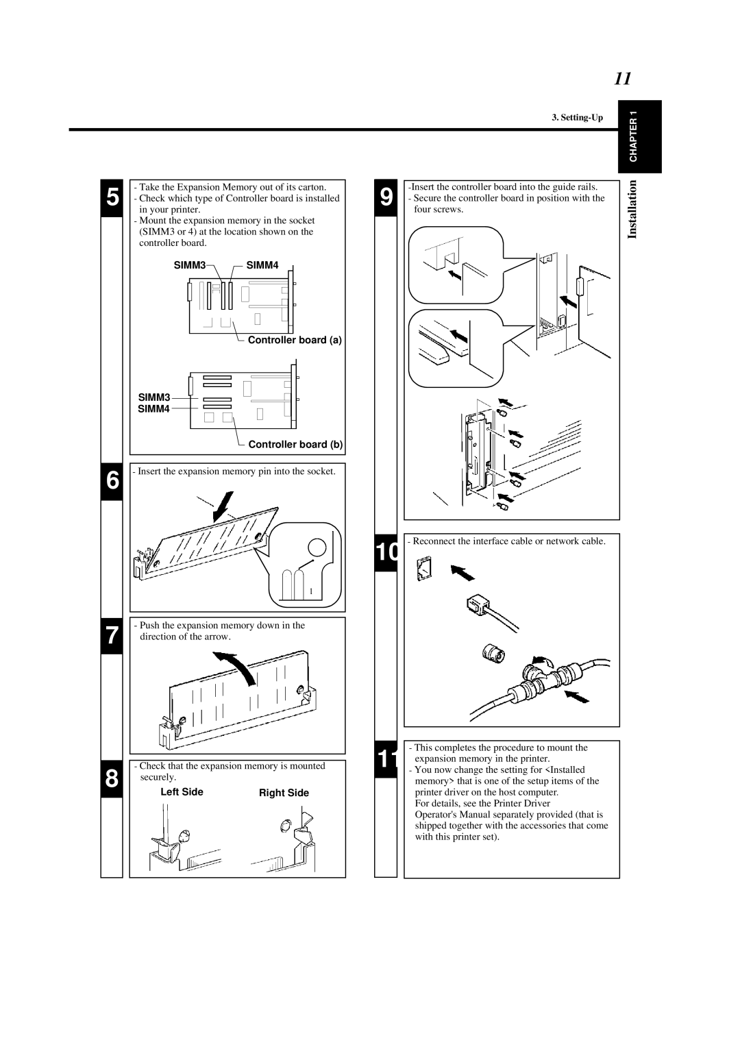 Minolta 0990-7701-02 user manual Controller board a, Controller board b, Left Side Right Side 