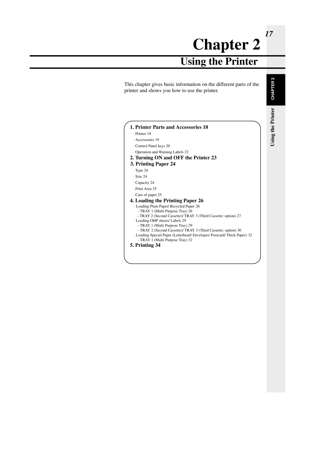 Minolta 0990-7701-02 user manual Using the Printer InstallationCHAPTER 