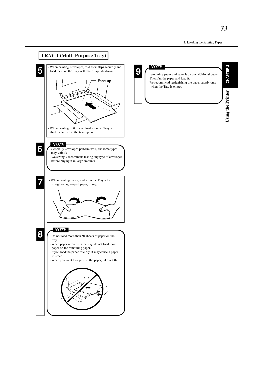 Minolta 0990-7701-02 user manual Tray 1 Multi Purpose Tray 