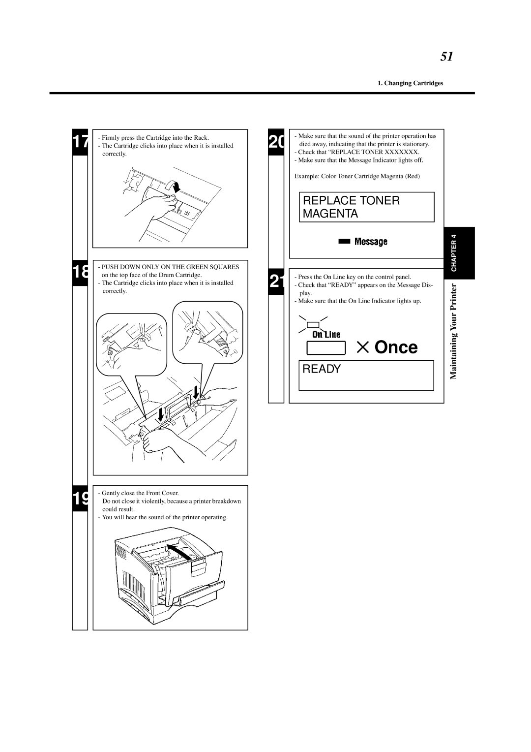 Minolta 0990-7701-02 user manual Press the On Line key on the control panel 