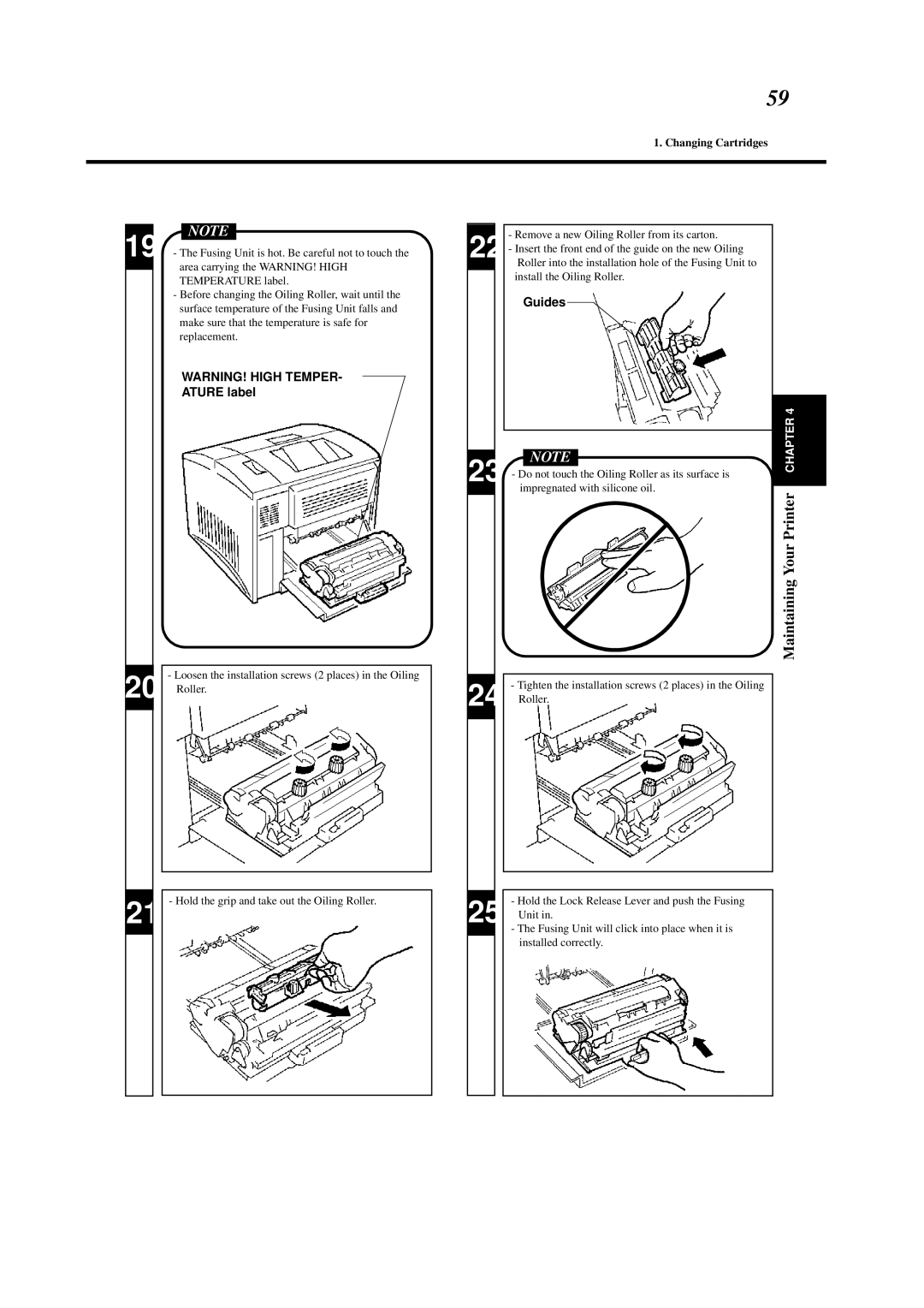 Minolta 0990-7701-02 user manual Ature label, Guides 