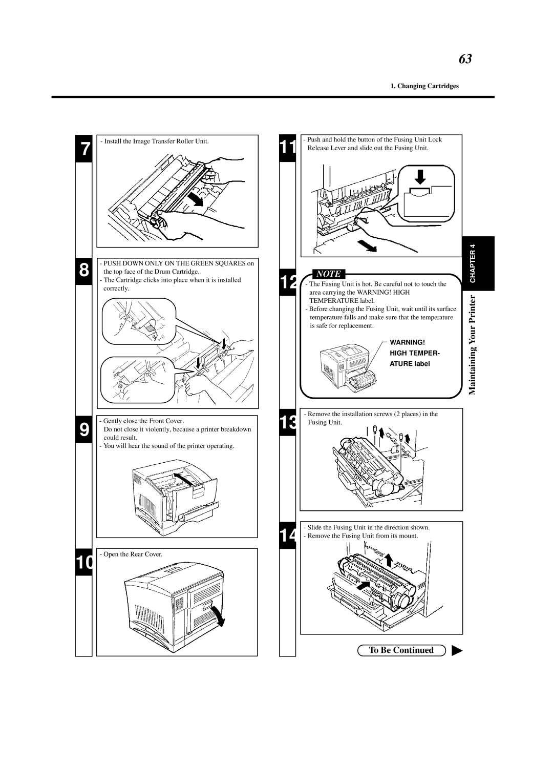 Minolta 0990-7701-02 user manual High Temper, Ature label 