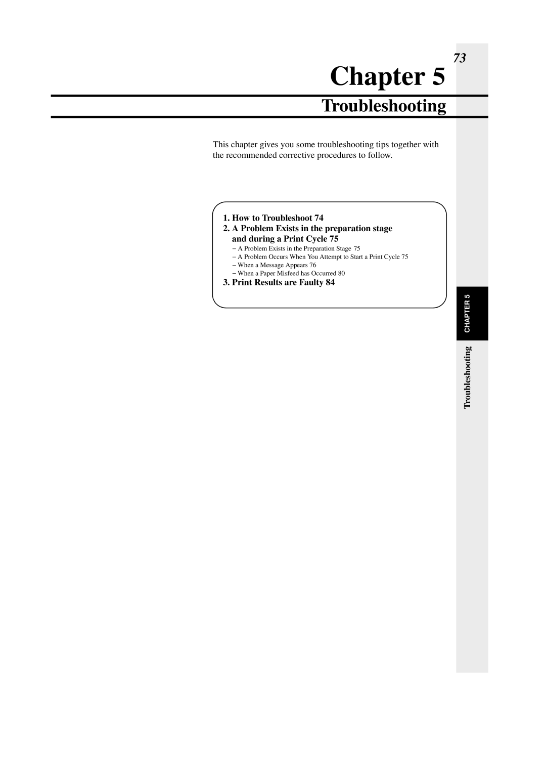 Minolta 0990-7701-02 user manual Print Results are Faulty Troubleshooting Chapter 