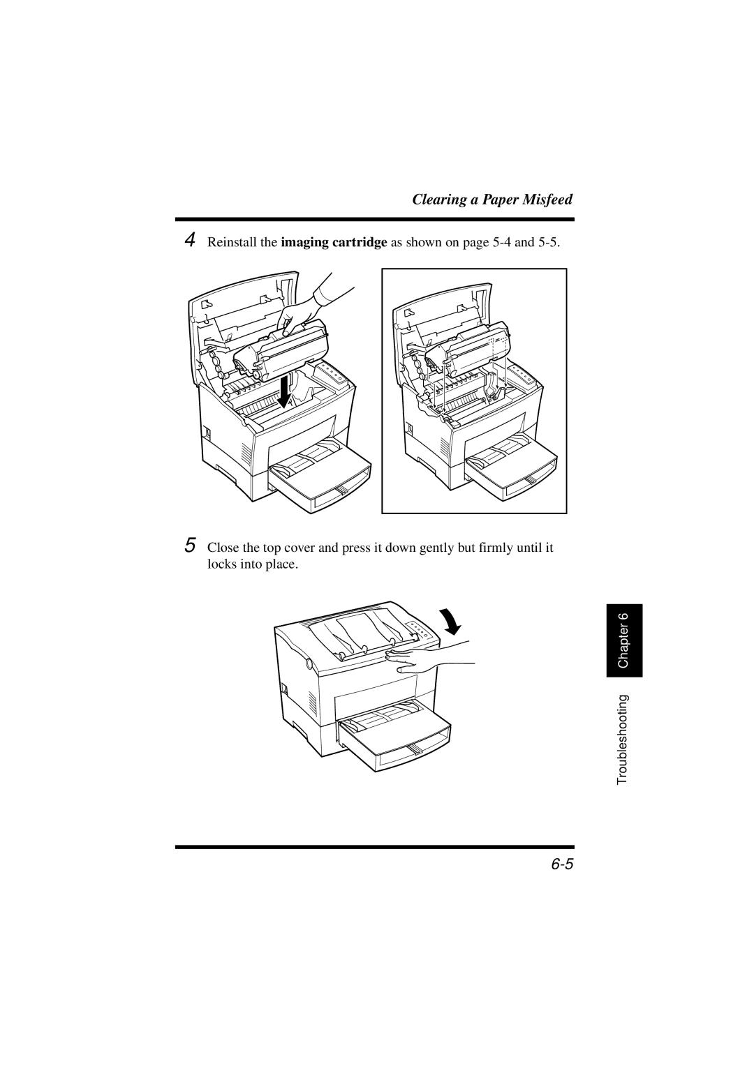 Minolta 18L manual Clearing a Paper Misfeed 