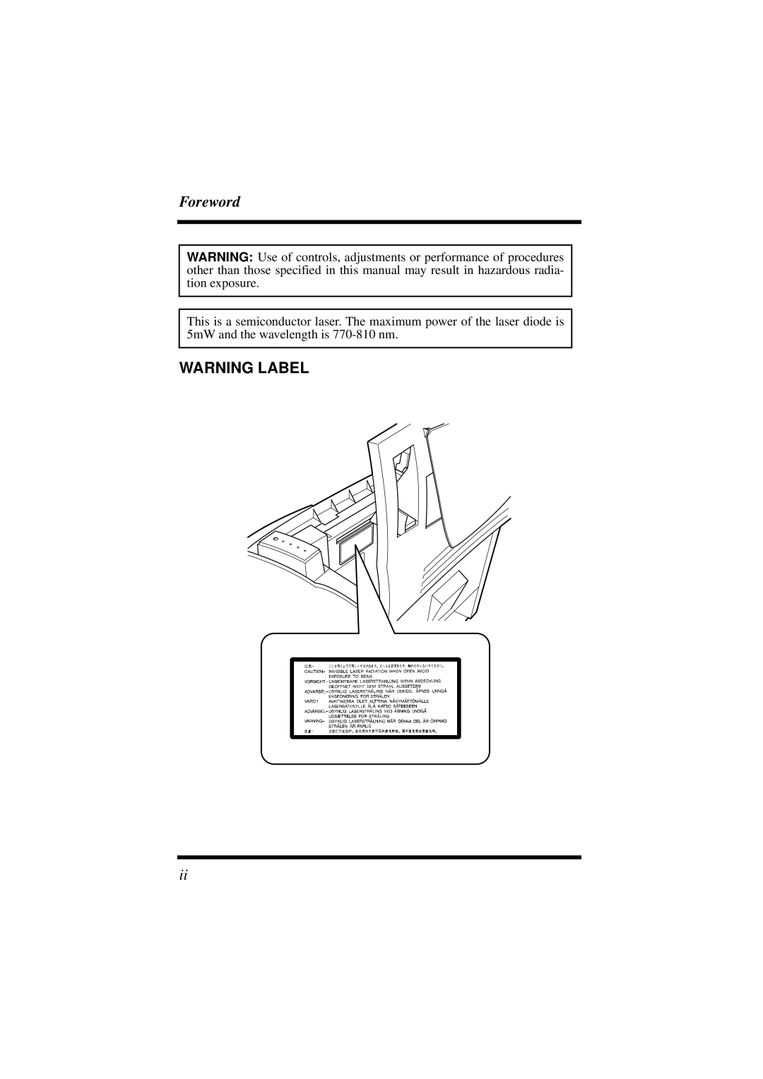 Minolta 18L manual Foreword 