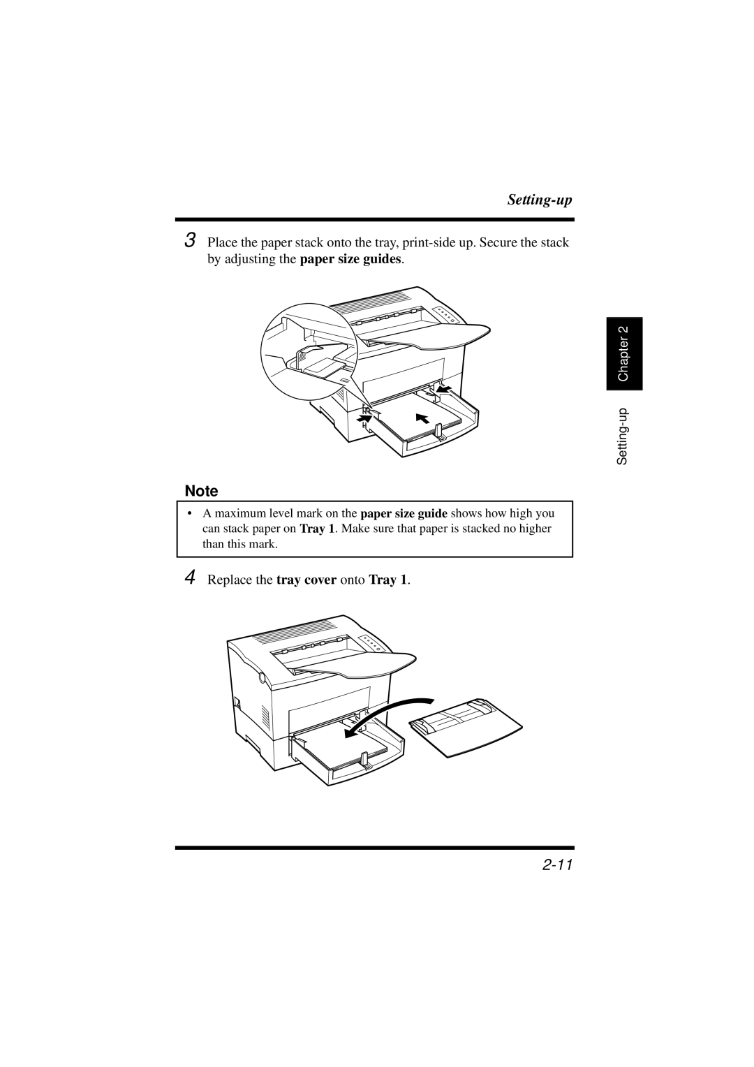 Minolta 18L manual Replace the tray cover onto Tray 