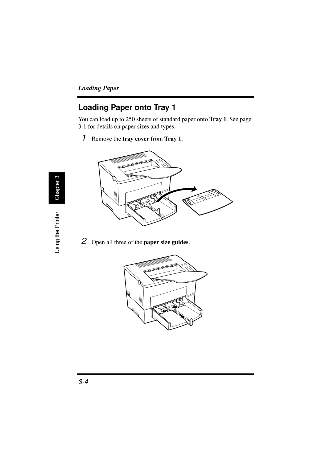 Minolta 18L manual Loading Paper onto Tray 