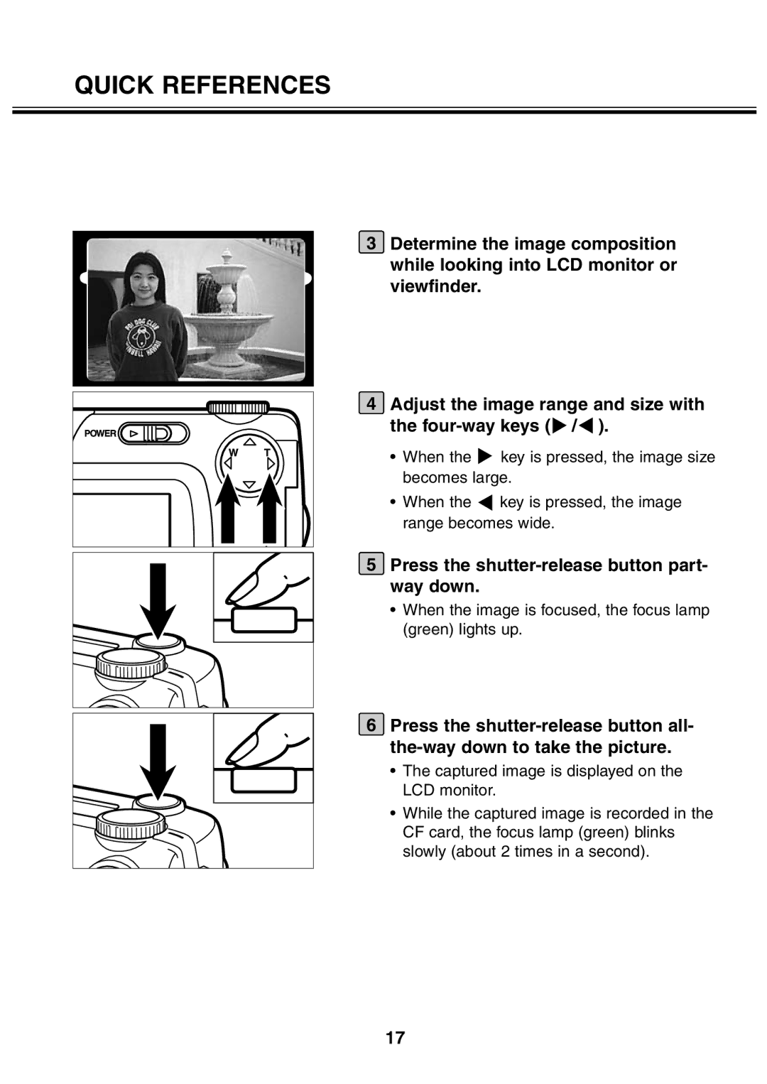 Minolta 2330 instruction manual Press the shutter-release button part- way down 