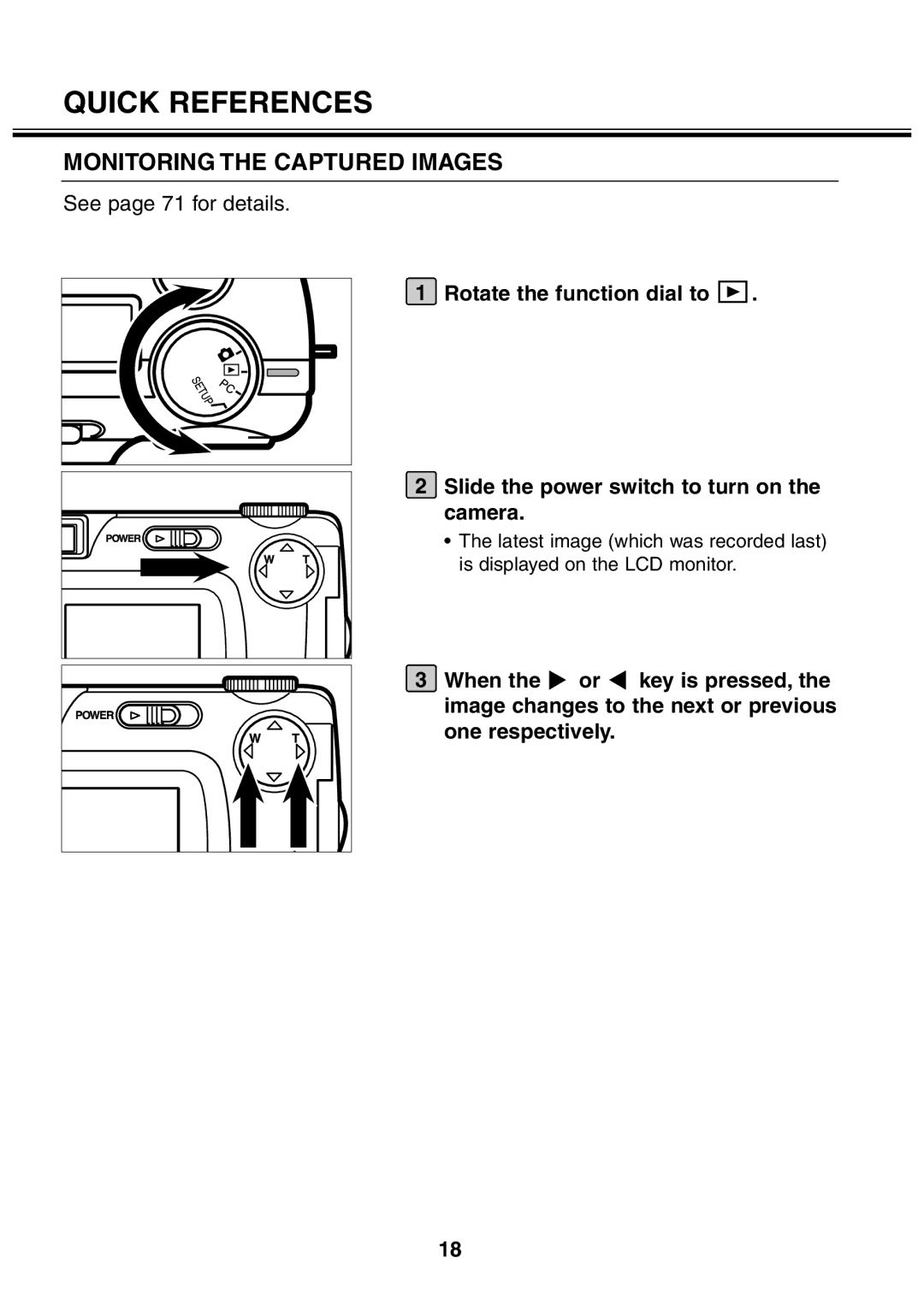 Minolta 2330 instruction manual Monitoring the Captured Images 