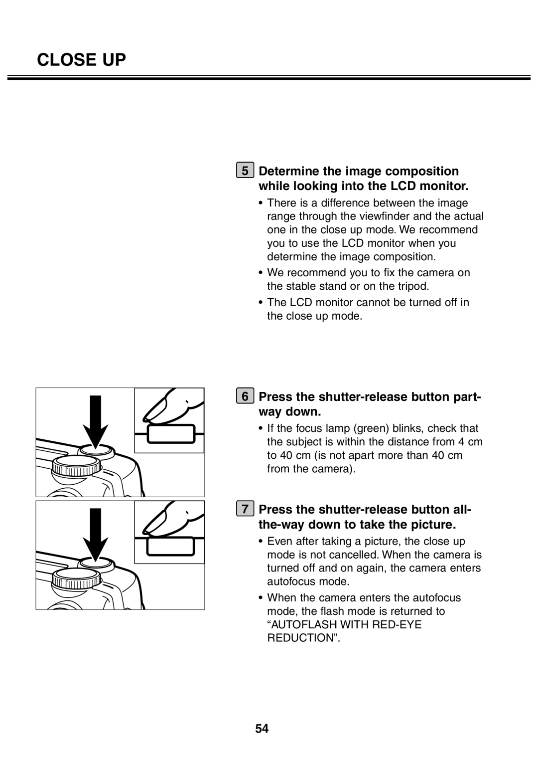 Minolta 2330 instruction manual To 40 cm is not apart more than 40 cm from the camera 