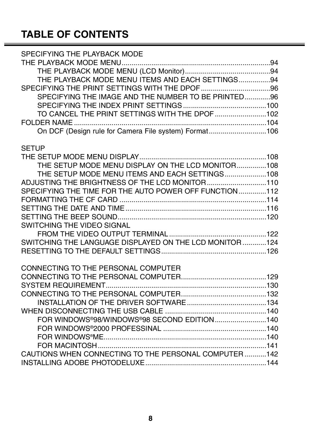 Minolta 2330 instruction manual Specifying the Playback Mode 