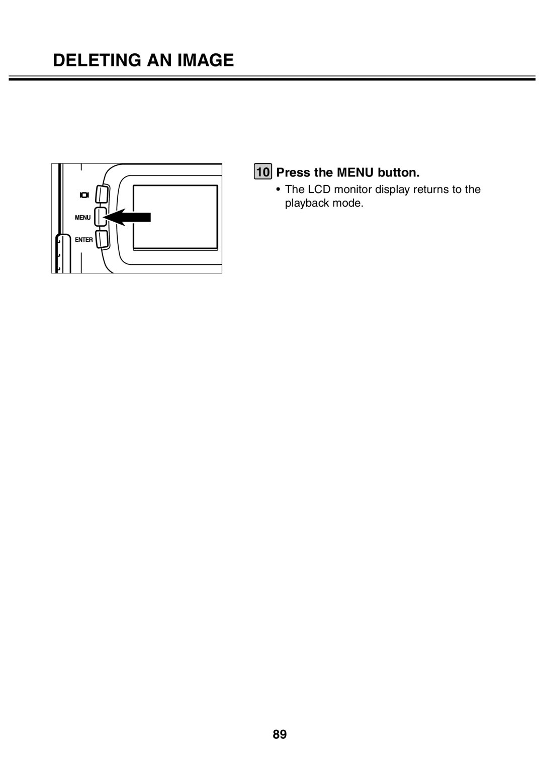 Minolta 2330 instruction manual LCD monitor display returns to the playback mode 