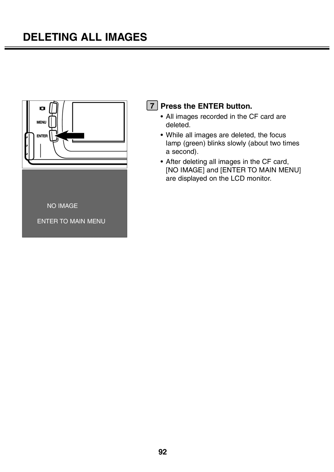 Minolta 2330 instruction manual No Image Enter to Main Menu 