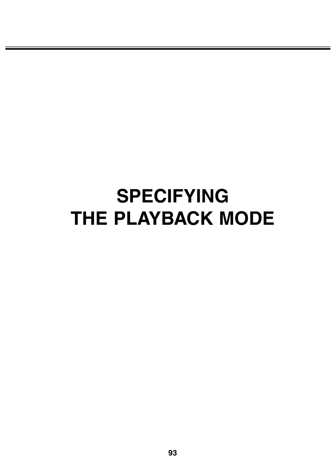 Minolta 2330 instruction manual Specifying Playback Mode 